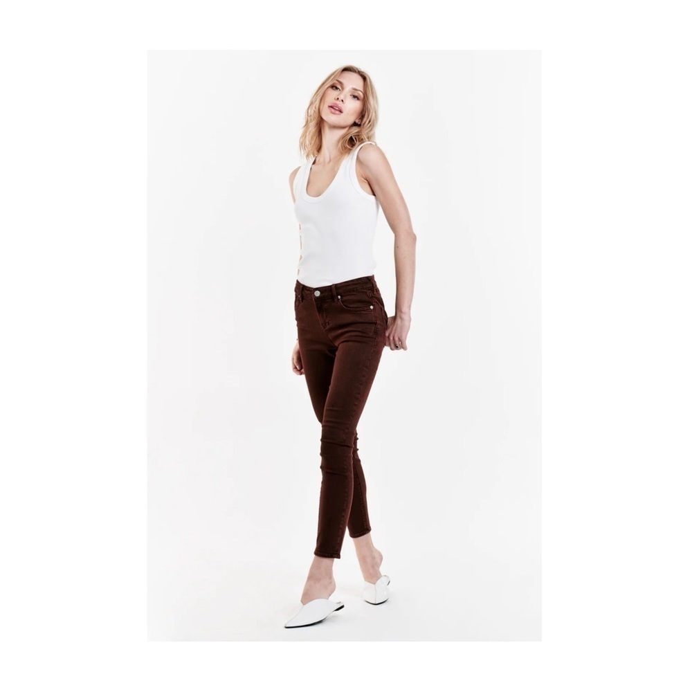 Dear John GISELE HIGH RISE ANKLE SKINNY JEANS DARK MAHOGANY‎